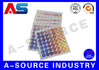 Impressão holográfica da etiqueta, etiquetas holográficas feitas sob encomenda para a caixa química