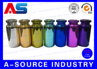 Garrafas de vidro pequenas coloridas gravadas, garrafas de vidro dos tubos de ensaio do conta-gotas 10ml