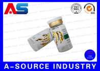 Impressão personalizada da folha de 10ml Vial Labels Gold para o empacotamento estéril das garrafas da injeção