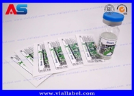 Etiqueta de frasco de filme CMYK branco pérola 10 ml para frascos de injeção