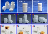 Frascos de comprimidos de plástico com tampa de rosca à prova de crianças pequenos brancos para cápsulas de comprimidos