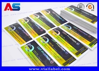 Etiquetas de frascos farmacêuticos de peptídeos adesivos fortes holográficos 25 x 60 mm