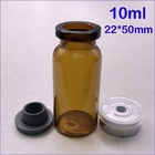 Conta-gotas de vidro vazio farmacêutico dos tubos de ensaio dos produtos vidreiros de laboratório e tampões plásticos 10ml