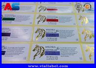 Rótulos de laboratório de papel de ouro personalizados Adesivos para frasco estéril de 10 ml Impressão de rótulos de aviso de medicamentos