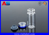 Farmacêutico Vial de Vidro Pequeno 2ml 5ml 8ml 10ml 15ml 20ml Garrafas de Vidro Com Top de Borracha e Plástico Vial de Vidro Pequeno