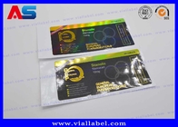 Etiquetas de frascos de 10 ml adesivo forte PET Laser Film CMYK Impressão para farmácias etiquetas de frascos de vidro