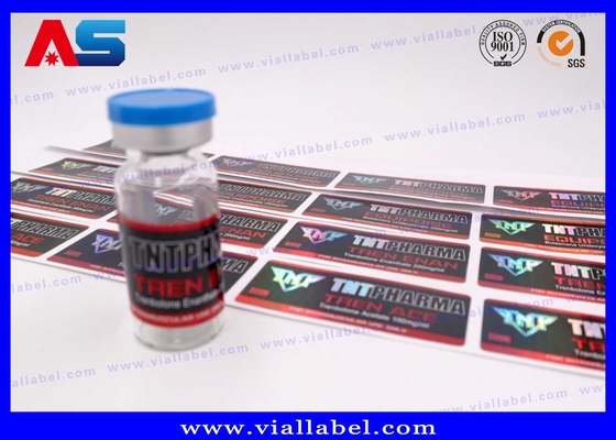 Etiquetas personalizadas de frascos de vidro Laminação brilhante para medicamentos Embalagem Caixas de etiquetas de frascos HCG
