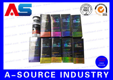 Peptídeo Injetável Cálculo personalizado de cor e logotipo impresso Caixa de papel revestido Caixas de frascos de 10 ml Caixa de embalagem de fisiculturismo