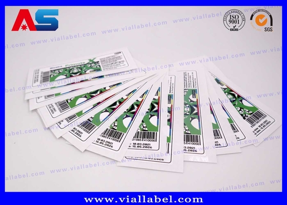 CMYK White Pearl Film 10ml Etiqueta do frasco para frascos de injecção Etiquetas personalizadas para frascos de 10ml