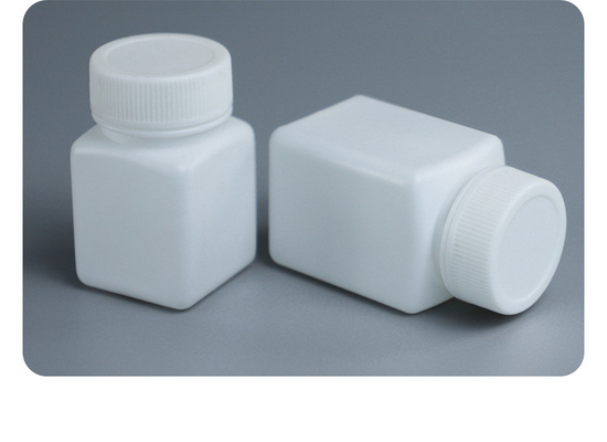 Garrafa de pílulas de plástico medicinal em HDPE com tampa à prova de crianças e proteção
