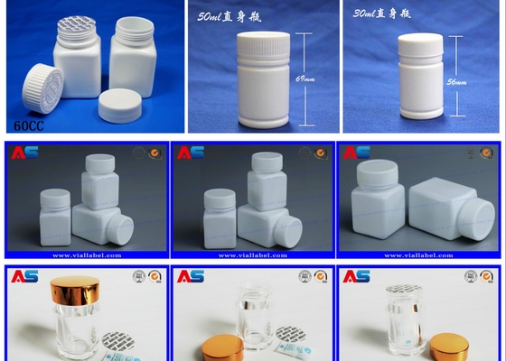 Garrafa de parafuso à prova de crianças frascos de plástico para pílulas pequeno branco para comprimidos cápsula embalagem de medicamentos frascos de pílulas