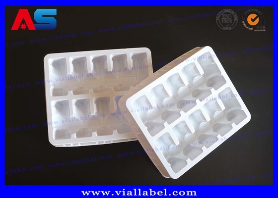 2ml 10 Frascos Bandeja De Blister De Plástico, Bandejas De Frascos De Plástico Para Medicamentos Branco