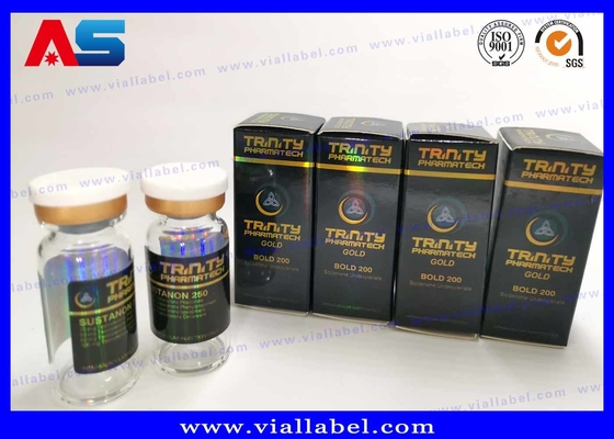 Custom Free Design 10ml Caixas de garrafas para rótulos e frascos Embalagem caixa de embalagem de medicamentos