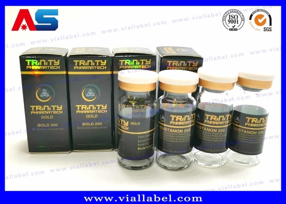 Farmacêutico Peptido Sarms Vial de papel Caixa de Embalagem Logotipo Holograma Revestimento UV Etiquetas de garrafas de 10 ml