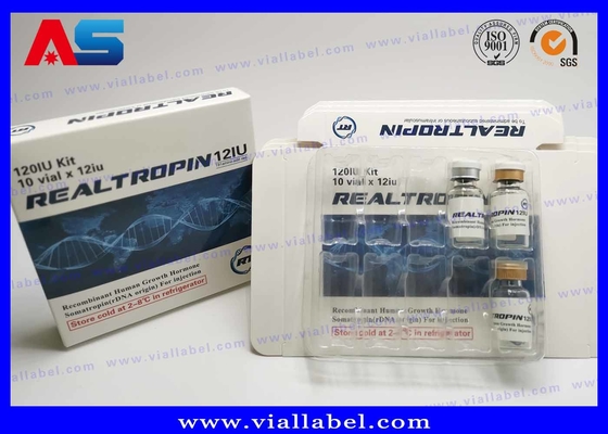 2ml / 3mL / 5mL / 10mL Embalagem Hcg Cartão de Papel Etiqueta e Bolhas de Plástico personalizado