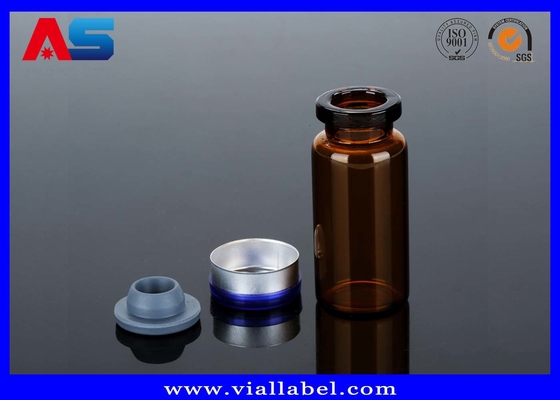 Válvulas de vidro vazias de laboratório farmacêutico, gotas e tampas de plástico, 10 ml de frascos de vidro pequenos