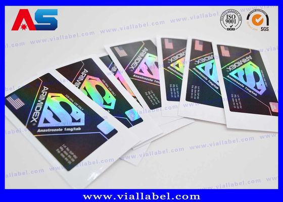 Hologramas de etiquetas adesivas fortes 10 ml frascos impressos design livre para embalagens de edifícios Boby
