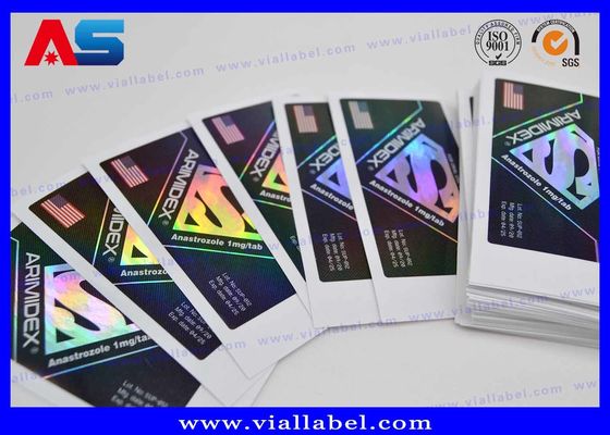 Hologramas de etiquetas adesivas fortes 10 ml frascos impressos design livre para embalagens de edifícios Boby