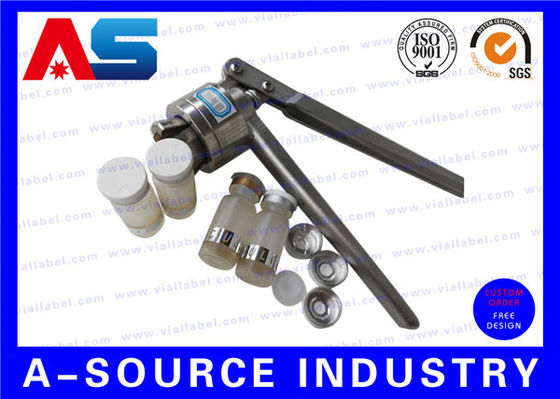 Alicate Crimpador Manual de Alumínio Prateado para Frascos com Tampa de Rosca de 13mm / 20mm