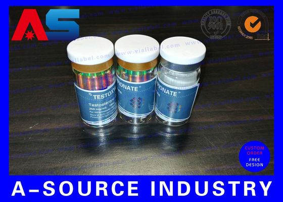 Etiquetas adesivas para frascos de farmácia de plástico à prova d'água com acabamento fosco para peptídeos / Tirz