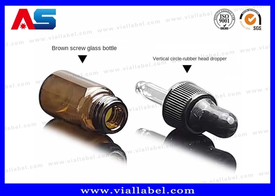 4 ml / 5 ml frasco de gotas frascos de vidro com tampa de parafuso para armazenar óleos de farmácia