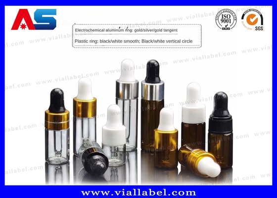 4 ml / 5 ml frasco de gotas frascos de vidro com tampa de parafuso para armazenar óleos de farmácia