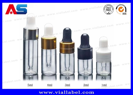 4 ml / 5 ml frasco de gotas frascos de vidro com tampa de parafuso para armazenar óleos de farmácia