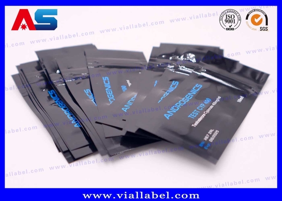 Bolsa de papel de alumínio de impressão preta para frasco de 10 ml para ensaio de androgénicos Cyp 10 ml frasco
