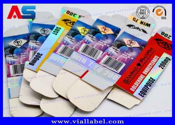 Caixas de frascos de 10 ml personalizadas com impressão holográfica e acabamento Matt Varnish