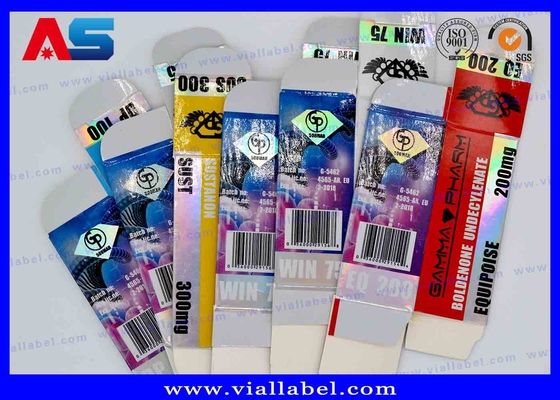 Caixas de frascos de 10 ml personalizadas com impressão holográfica e acabamento Matt Varnish