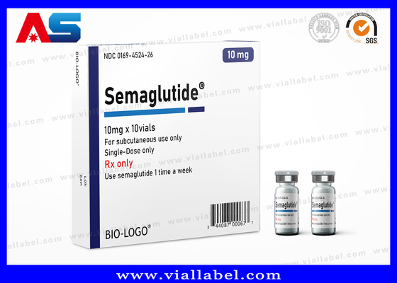 Ampolas / frascos de vidro personalizados Caixas de papel para frascos de vidro Para Semaglutide 2 mg Design livre de embalagem