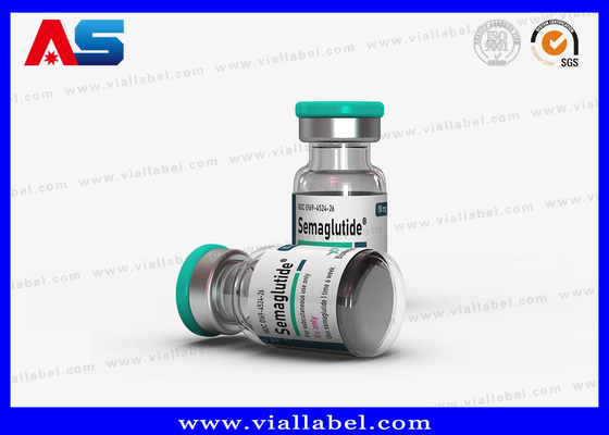 Semaglutide 2 ml Etiqueta de garrafa pequena adesiva personalizada com verniz de mancha UV / carimbo quente / folha