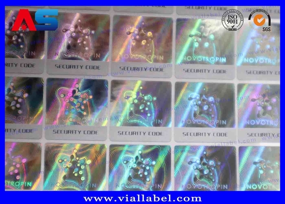 Rastreamento de adesivos holográficos personalizados 10-40mm Prata / Ouro / Verde / Azul
