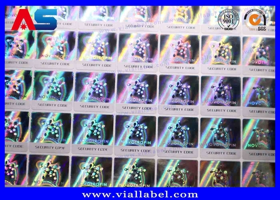 Rastreamento de adesivos holográficos personalizados 10-40mm Prata / Ouro / Verde / Azul