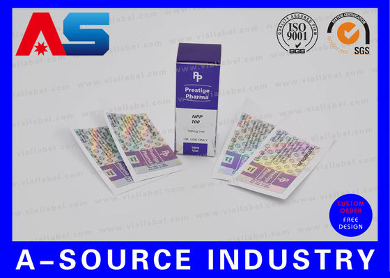 Holograma Adesivo Adesivo Etiqueta E Caixa Com Custom Nome da Nova Empresa Adequado Para Peptido 2ml / 3ml Garrafas