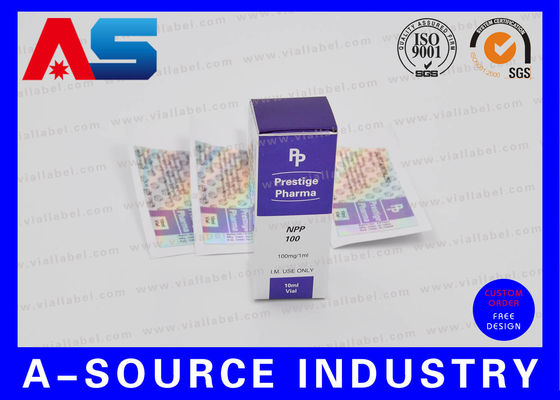Holograma Adesivo Adesivo Etiqueta E Caixa Com Custom Nome da Nova Empresa Adequado Para Peptido 2ml / 3ml Garrafas