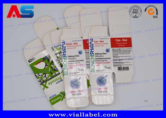 Bio Pharma 10 ml Caixa de frasco para óleos injectáveis garrafas de vidro Embalagem Personalizada Desenho gratuito Envio seguro