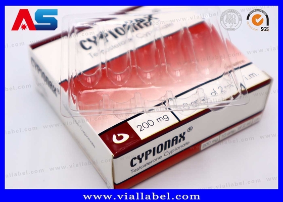 Caixas de frascos de 10 ml personalizadas com bandejas de plástico de 10 garrafas Ampolas Anti-impressão falsa
