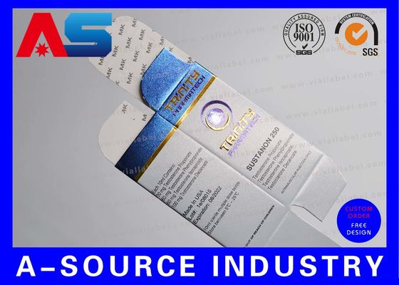 Caixa de armazenamento para frascos de 10 ml feita sob medida com dois lados Impressão UV Matt Finish Para musculação / embalagem de peptídeos