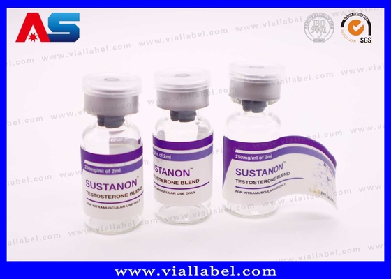Rótulos de frascos de 10 ml feitos de película de pérola branca impermeável Adesivo forte Farmacêutico