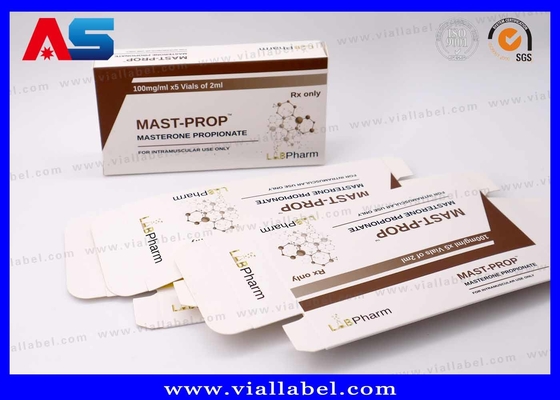 Caixas de frascos de 10 ml Laboratório Farmacêutico Feito de 375g de papel de alta qualidade Farmacêutico Design personalizado
