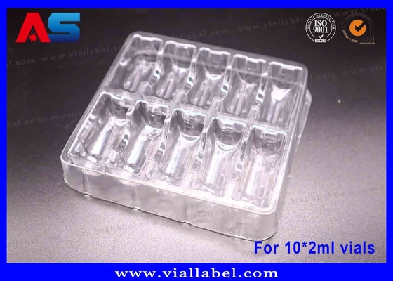 Embalagem em bolhas transparentes de PET de 55um para frascos de 10 x 2 ml