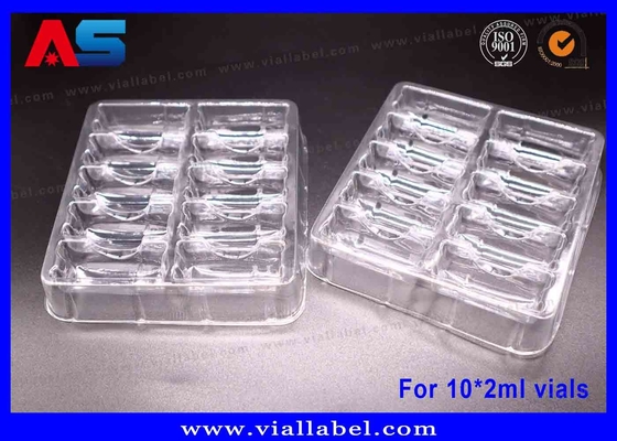 Embalagem em bolhas transparentes de PET de 55um para frascos de 10 x 2 ml