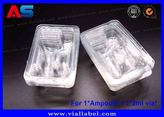 Caixa de bolhas de PET transparente embalagem segura de câmara dupla para ampola de 1 ml e frasco de 2 ml certificado pela ISO, 12 anos de experiência em exportação
