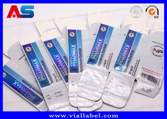 Caixa holográfica de frasco de 10 ml com inserção de PET reciclável embalagem sustentável de produtos farmacêuticos e cosméticos 12 anos de experiência em OEM/ODM