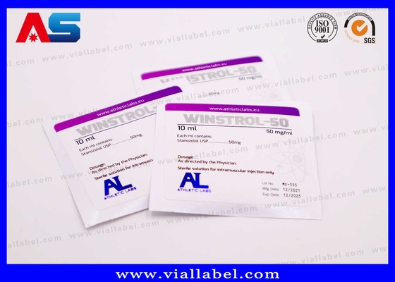 Etiquetas personalizadas de suplementos de fitness para frascos de vidro de 2ml/8ml/10ml. Impressão holográfica e à prova d'água à prova de adulteração. Mais de 12 anos de experiência.