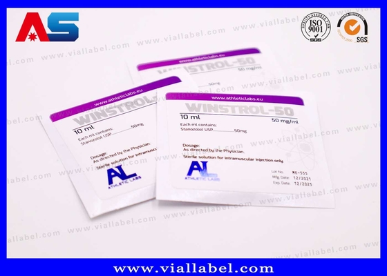 Etiquetas personalizadas de suplementos de fitness para frascos de vidro de 2ml/8ml/10ml. Impressão holográfica e à prova d'água à prova de adulteração. Mais de 12 anos de experiência.