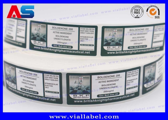 Etiquetas de frascos de vidro para injeção Impressão personalizada para suplementos de fitness Etiquetas de frascos de vidro Impressão à prova d' água DDP Envio