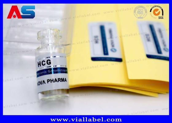 2 ml Etiqueta de frasco de injecção pequeno, Matt Etiqueta personalizada de frasco Hcg Impressão para embalagem farmacêutica