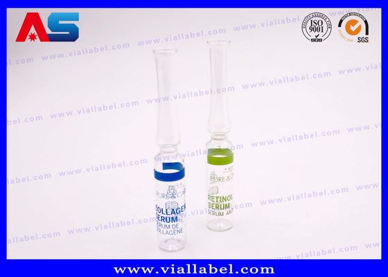 Ampola Premium de 1 ml. Impressão personalizada. Grade farmacêutico e cosmético.